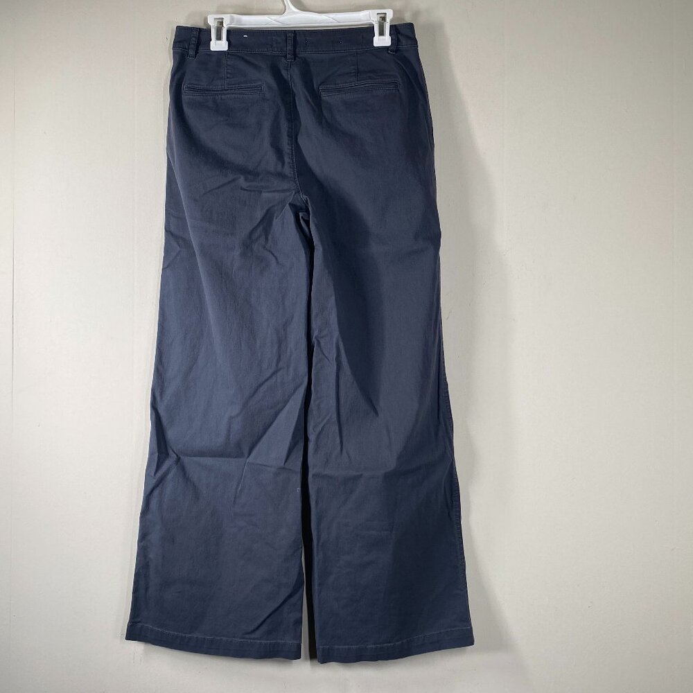 LOFT Monroe Wide Leg Chino Pants Women's 6 High Rise Gray Casual - Picture 2 of 14